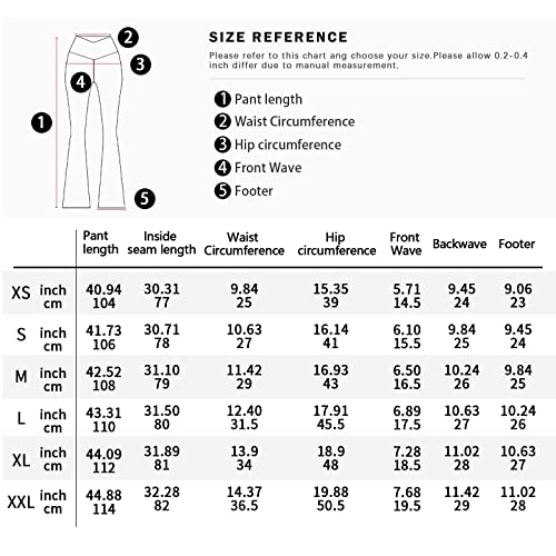 Layogas Womens Casual Bootleg Yoga Pants V Crossover High Waisted Ruched Flare Workout Pants Leggings #TOP6