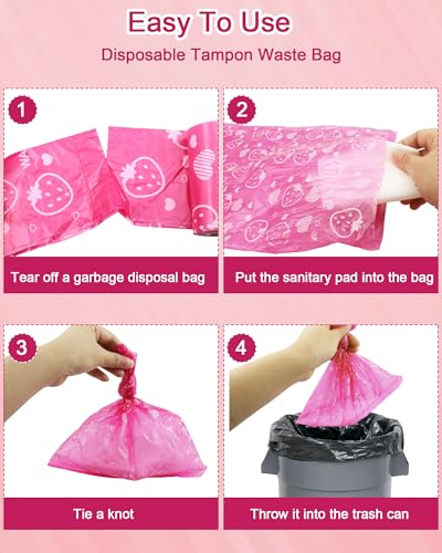 Image of 150 Pcs Sanitary Napkin Disposal Bags, ArtCute Sanitary Pad Disposable Bags Personal Care Tampons Disposal Trash Bag for Sanitary Women Privacy Handling Diaper Bag