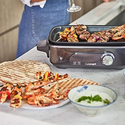 Cuisinart Cook In | 5 in 1 Multi Cooker | Grill, Sear, Steam, Simmer and Cook | Non-Stick | Midnight Grey | GRMC3U