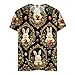 Women Dressy Casual Short Sleeve Blouse T Shirt Fashion Easter Printed Shirts Round Neck 2026 Summer Loose Tops