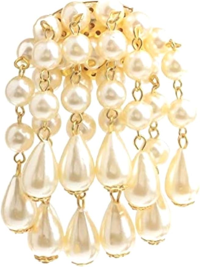 Fashion Jewllery4uWhite Faux Pearl Bead Brooch Vintage Antique Style Prom Fancy Dress Pin Fashion Jewellery