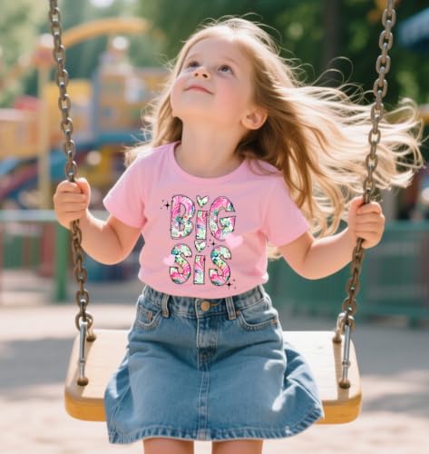 Image of Big Sister Shirt for Toddler Baby Girl Outfits Big Sis Announcement T-Shirt Gifts