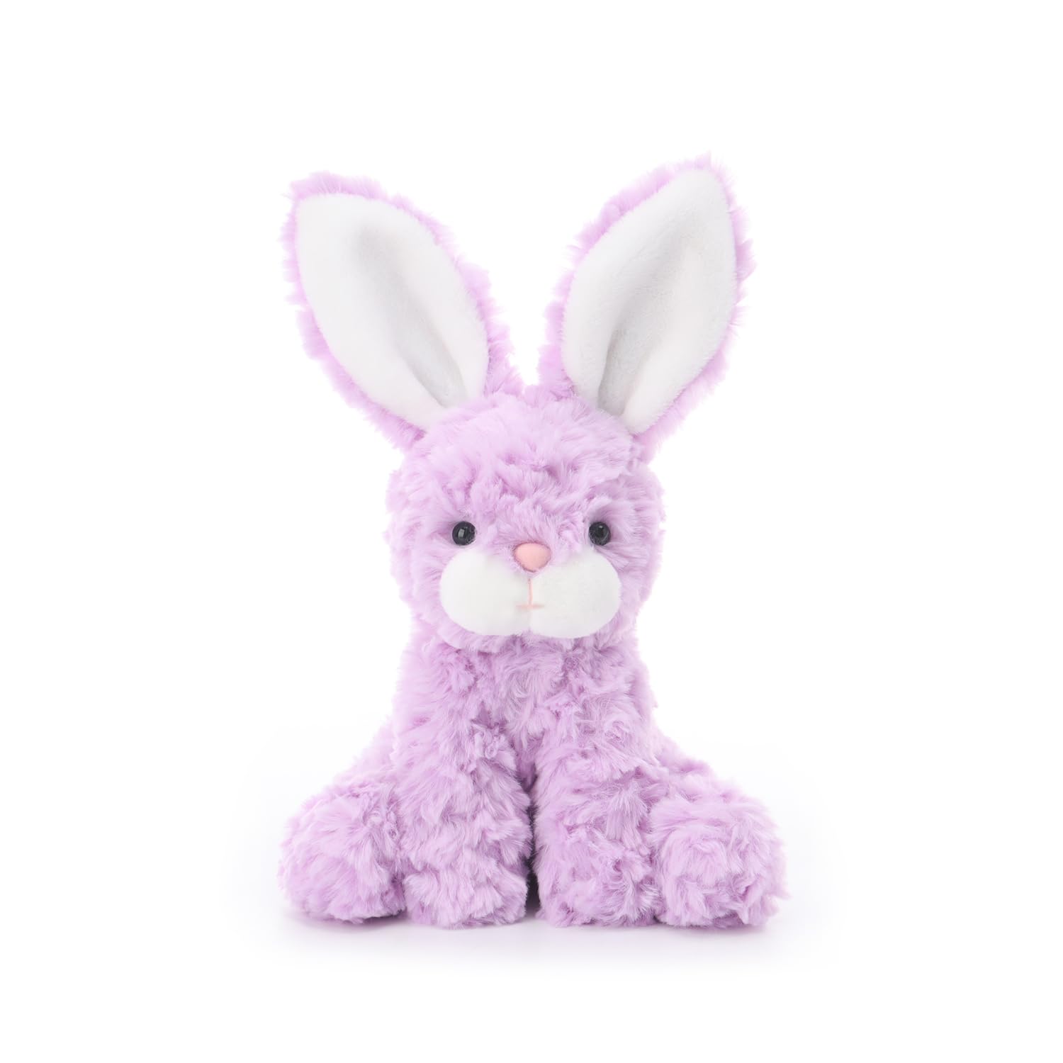 Apricot Lamb Purple Brave Bunny Rabbit Plushies Stuffed Animals for Baby Girl and Boy, Soft Cute Plush Toys for Kids, 7.9 Inches