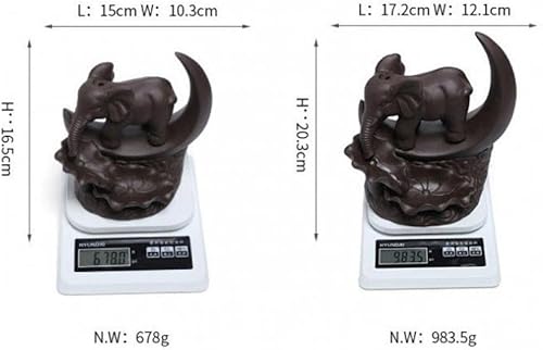 Miniatura 9 de Quemador de incienso de reflujo de elefante con 20 conos de incienso, 30 varillas de incienso, 1 pinza, 1 estera, regalo para decoración del hogar