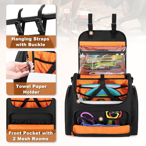 HODRANT Camp Kitchen Organizer with Paper Towel Holder & Multi Pockets by HODRANT - Used condition - Image 3