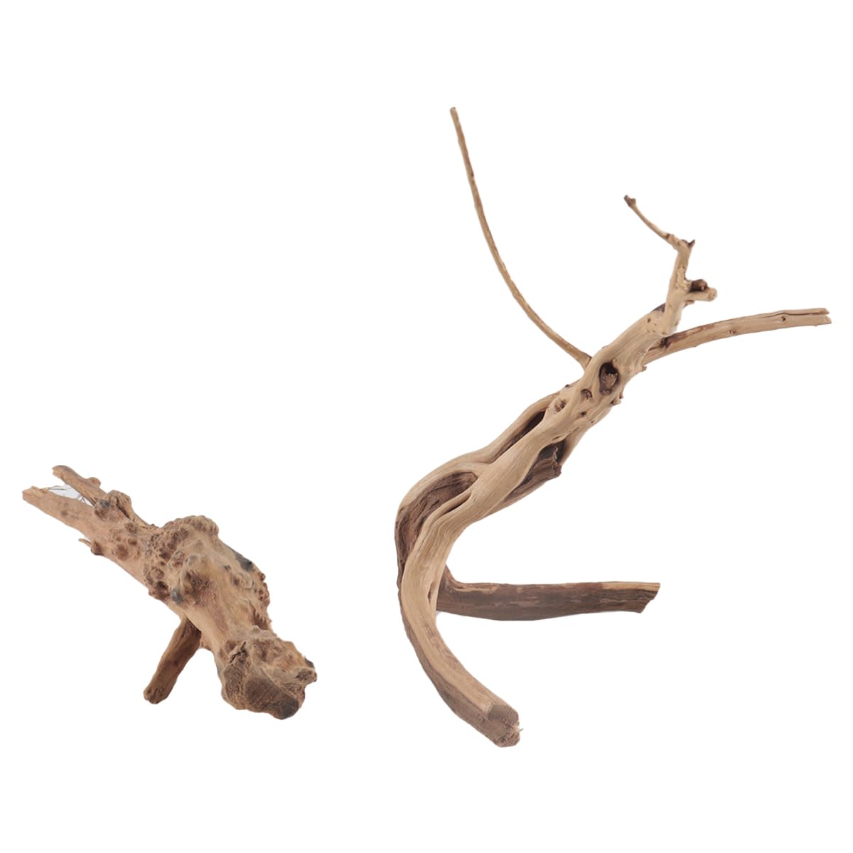 Lot de 6 branches de bois flotté naturel pour aquarium, décorations pour aquariums et habitats de reptiles