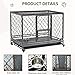 JTDISHI Dog Cage Pet Cage Black with Casters Small Animal Cage with Double Latch Lock and Small Door Suitable for Small Dogs