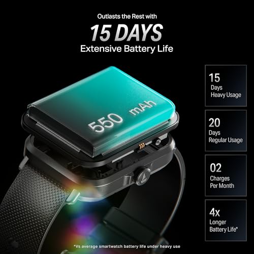 boAt New Launch Storm Infinity w/15 Days Extensive Battery fueled by Huge 550mAh Battery, Fast Charge, 1.83”(4.65cm)HD Display, Functional Crown,... - Image 3