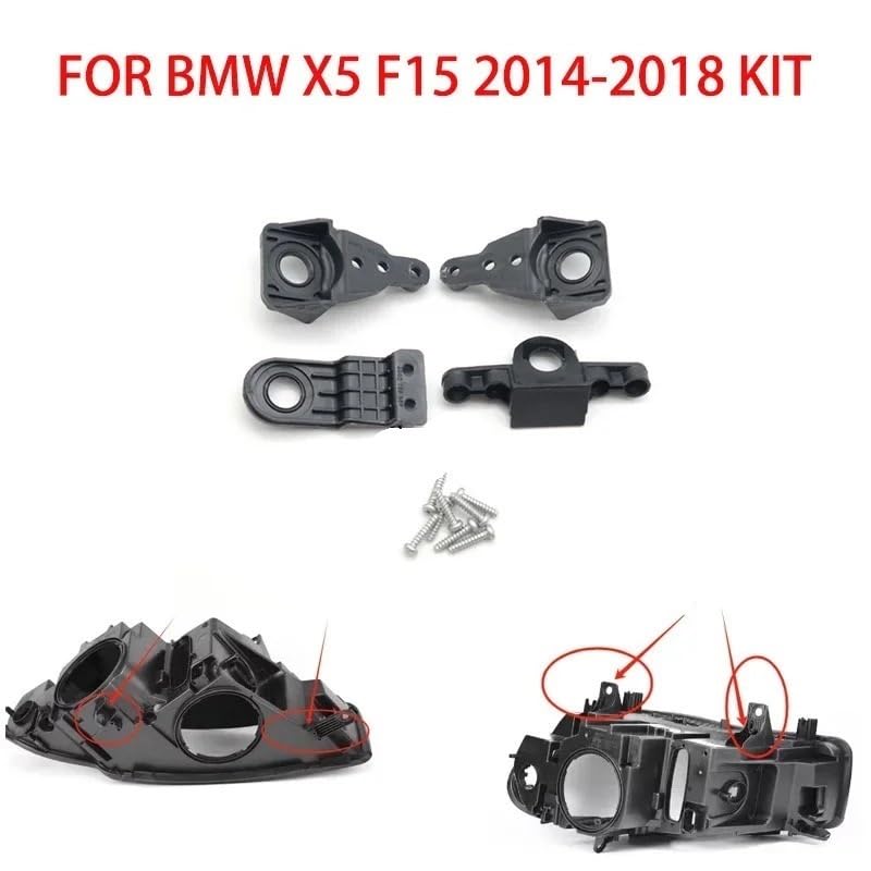 For BMW X5 F15 2014-2018 63117381444 Scheinwerfer-Reparatursatz Halterung Kunststoff-Befestigungsklaue mit Eisenschraubenteilen