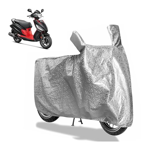Image of Sulfar Bike Cover for Hero MotoCorp Maestro Edge 125 (Connected) | Waterproof, Dustproof & UV Protected | All Weather Two Wheeler Cover (Silver) New 2026 Variants
