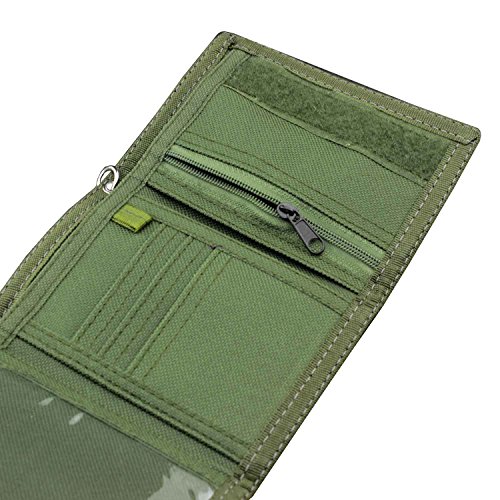 Men's Boy's Army Camouflage wallet Card Purse with safty Chain3