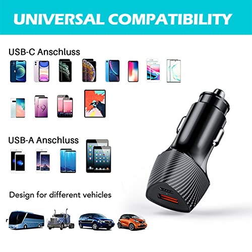 Carregador de telefone para carro | Carregador de carro rápido, adaptador de carregador de carro USB