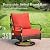 Sophia & William Patio Furniture Set, 4 Piece Metal Outdoor Conversation Set with 3-Seater Outdoor Couch, 2 Swivel Chairs, 1 Coffee Table for Outdoor Seating, Backyard, Porch(Red)