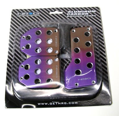 NRG MT Manual Titanium Pruple Racing Aluminum Pedal Set (3 Pcs Set)