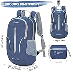 ZOMAKE Ultra Lightweight Packable Backpack 25L - Foldable Hiking Backpacks Water Resistant Small Folding Daypack for Travel(Navy Blue) - Image 2