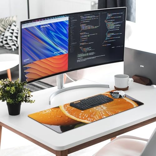 Tapis d'écriture orange grand format pour la maison et le bureau - 6