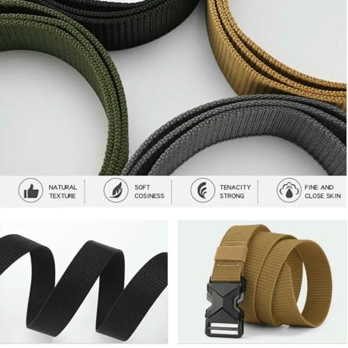 Men'S Nylon Light Breath Buckle Belt For Daily Sports Military Training Mountain Climbing Jeans Casual Pants3