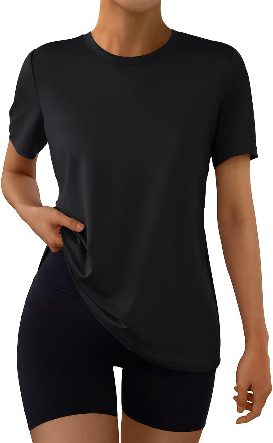 BLMFAION Women Workout Tops Short Sleeve Gym Shirts Summer Athletic Yoga Loose Fit Tshirts