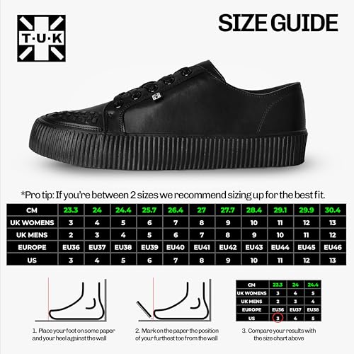Zapatillas de moda T.U.K. de ante premium con estética punk y rock 6