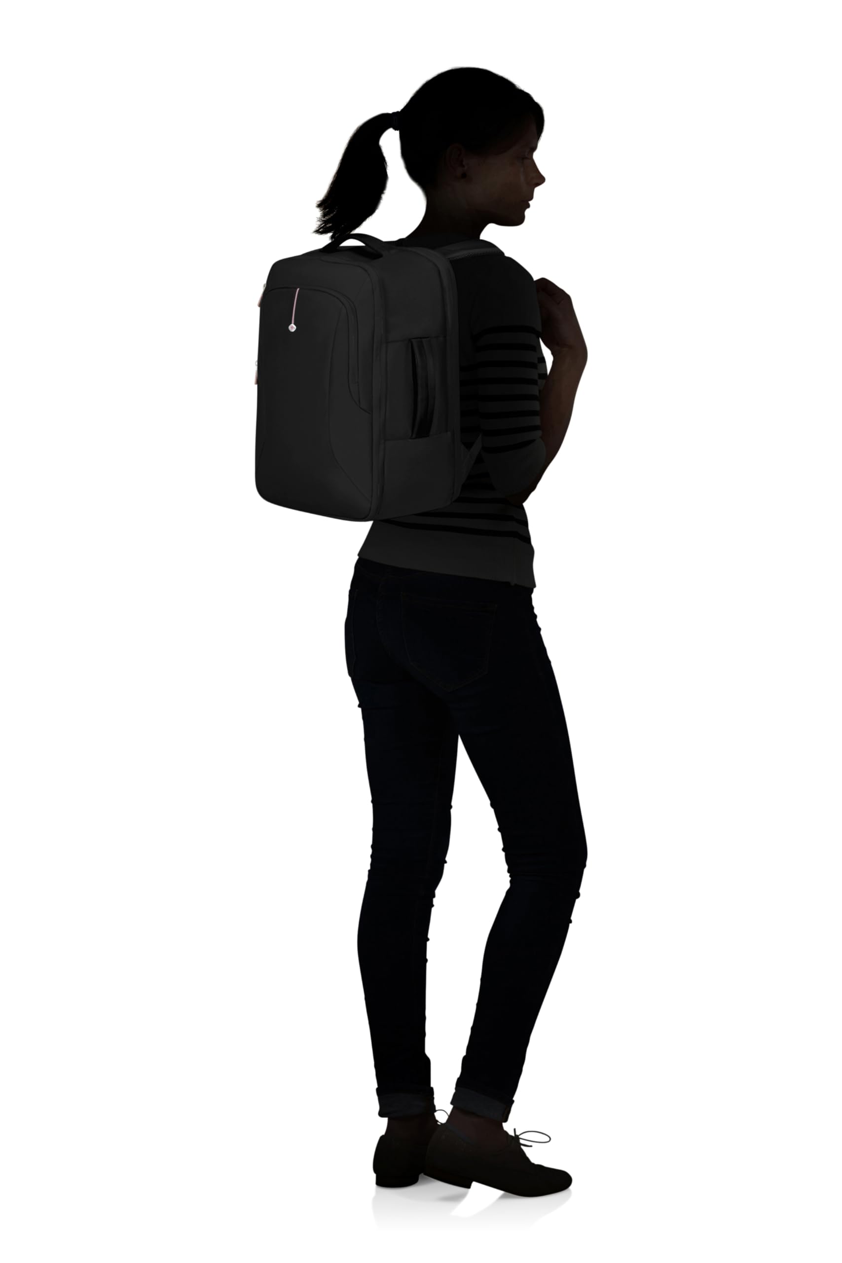 Samsonite Guardit Classy 2.0 - Sac Cabine EasyJet (45 x 35 x 20 cm, 27.5L, 0.80 kg) - Bagage Cabine Sous-siège, Sac à dos Avion M Underseat, Noir
