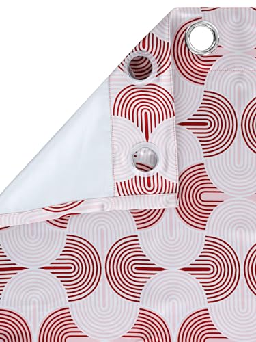 Image of Printed 2 Piece Polyester Eyelets Blackout Opaque Curtains with Tie Back, for Bedroom and Living Room (Door (7 Feet), Regal)