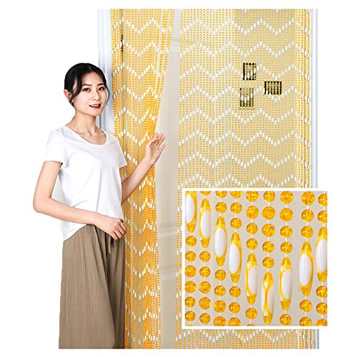 WENZHE Beaded Door Curtains for Doorways Bead String Curtain for Room Dividers Crystal Decoration Home Use Living Room Entrance Bathroom Partition, Customizable (Size : 1x2m-33 Strands)