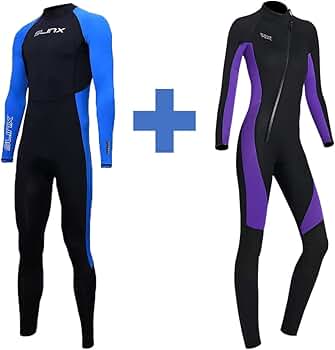 Amazon.com: Skyone 2 Pieces Wetsuit, Full Body Large Size