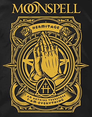 T-shirt Moonspell Logo Graphique Imprimé Haut Manches Courtes Noir