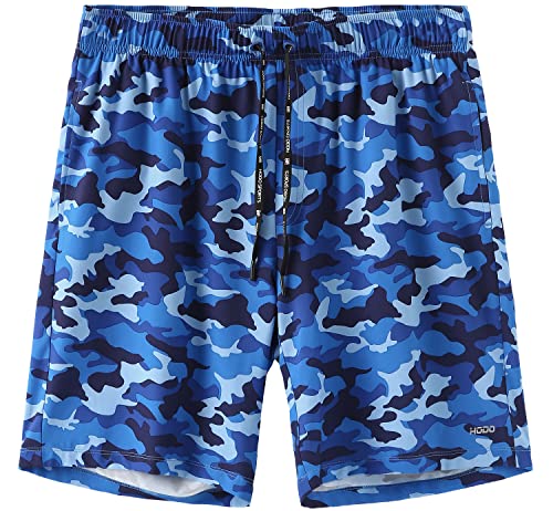 Hodo Men's Swim Trunks 9" Quick Dry Swim Shorts Bathing Suit Blue Camo #TOP3
