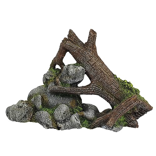 Nobby Aqua Ornaments 28722 Wood with Rock 23.5 x 9 x 14.7 cm, various
