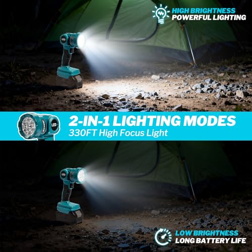 Image of Cordless LED work light compatible with Makita 18V Battery (No Battery)
