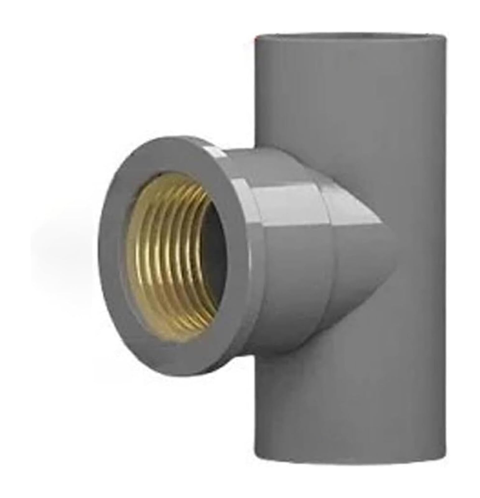 Ngpmkjnld Tee Pvc Pipe Adapter, Pvc Copper Thread Joints Reducers Aquarium Fish Irrigation Adapter 1/2-1 Inch To 20-32Mm(,1I2 Inch-32Mm-Grey)