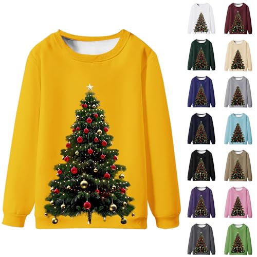 Christmas Tree Jumper for Men UK Sale, Xmas Sweaters Long Sl
