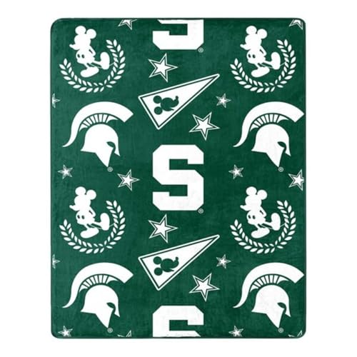 Northwest NCAA Michigan State Spartans Character Hugger Pillow & Silk Touch Throw Blanket Set, 40