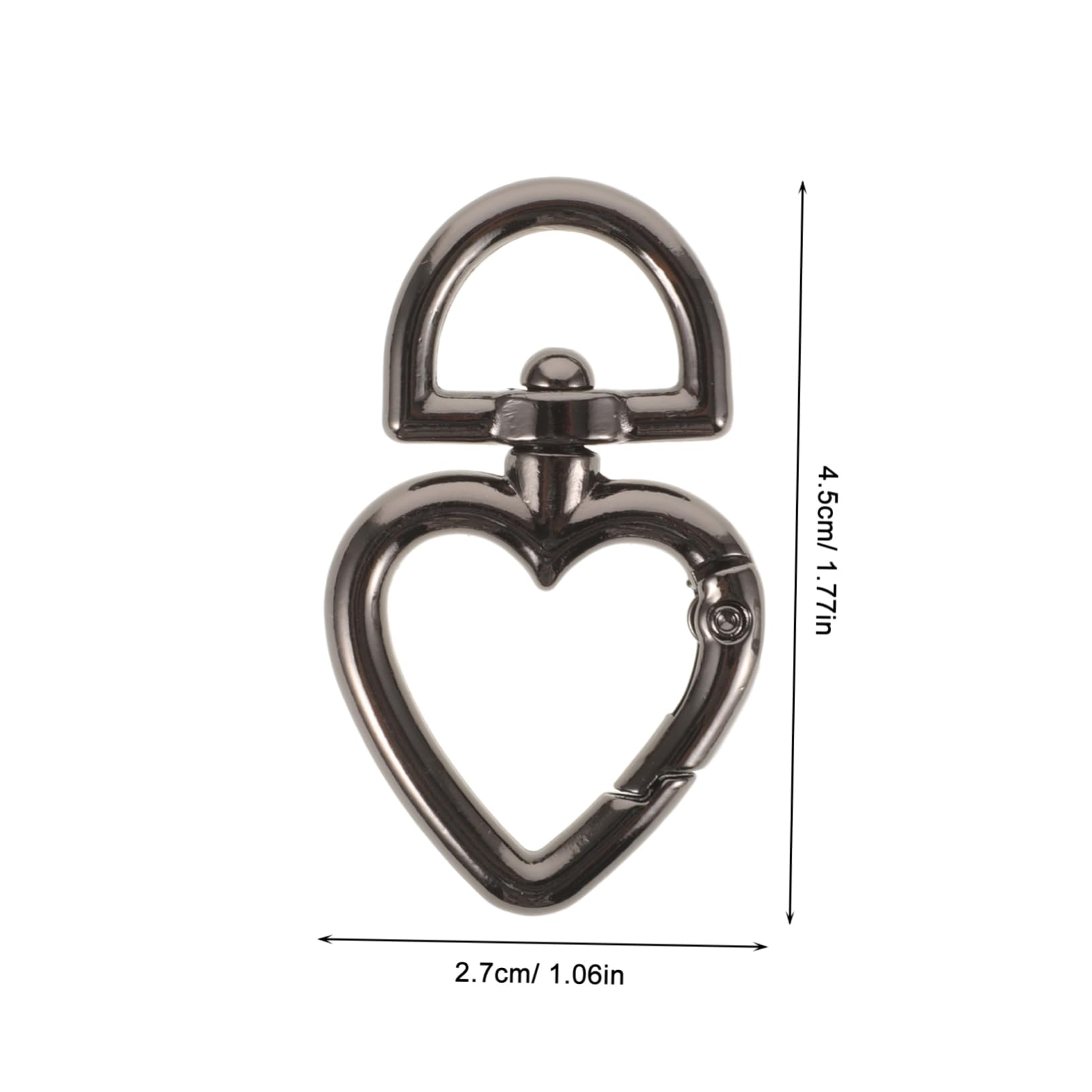 SEWACC 10pcs d Shaped Spring Clasps Keychain Lanyard Buckle Tone Carabiner Lock Charms Clasps