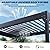 UPHYB 8x5 Louvered Pergola, Aluminum BBQ Pergola, Hardtop Gazebo for Outdoor Grill, Adjustable Rainproof Roof, Pergolas for Patio, Black