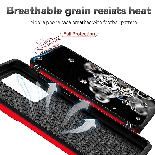 Vokuha Case for Galaxy S20 Ultra, Samsung S20 Ultra SM-G988U Case with Tempered Glass Screen Protector and Slide Camera Cover, 360 Ring Stand Magnetic Cover for Samsung Galaxy S20 Ultra 5G Red by Vokuha - Used condition - Image 7