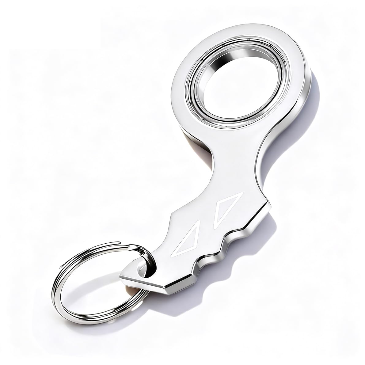 Amacoam Schlüsselanhänger Spinner Keyring Tragbar Finger Spinner Schlüsselanhänger Ring Fidget Spinner für Fingertraining, Kinder und Erwachsene Angstlinderung Schlüssel Spinner