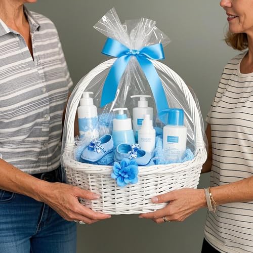 Image of Morepack Shrink Wrap Bags for Gift Baskets 24x30 Inches 5 Pcs