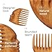 Handmade Wooden Hair Comb for Women Natural Wood Hair Care Scalp Massager Eco-Friendly Perfect for use with Balms and Oils French Hair Comb Wooden Comb for Long Hair Wide Tooth Comb (Walnut)
