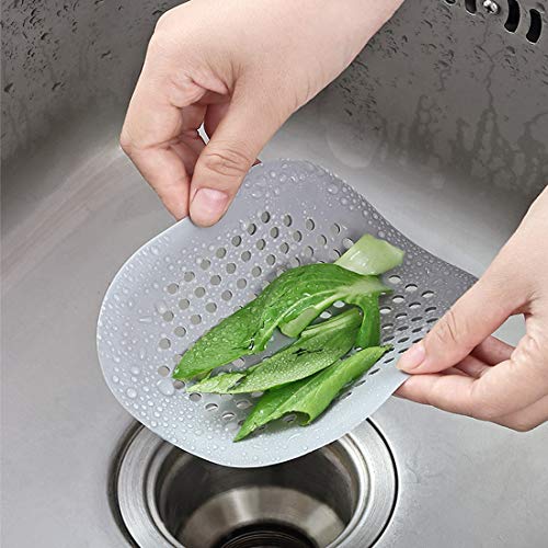Drain Hair Catcher Shower Trap Square Silicone Drain Cover Suction Sink Water Cover for Bathroom Bathtub Kitchen Filter Flat Strainer with Suction Cups - Thumbnail 7