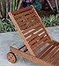 Amazonia Garopaba 1-Piece Poolside Chaise Lounger | Eucalyptus Wood | Ideal for Outdoors and Indoors