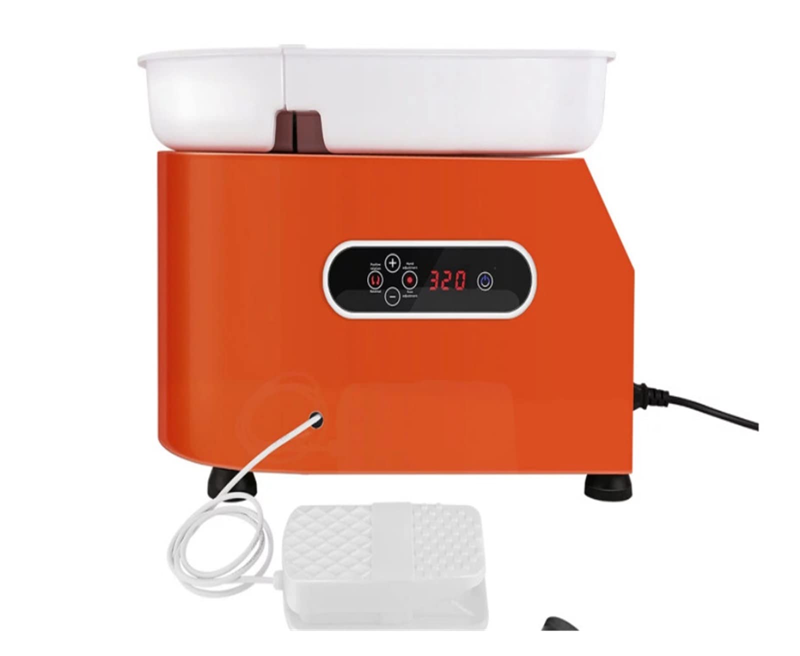 350W 25CM 9.8" Electric Ceramic Pottery Wheel Machine Clay Making Pottery Tool with LCD Touch Screen Ceramics Work Clay Craft(Light Grey)