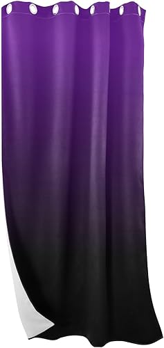 Miniatura 7 de Cortinas opacas moradas y negras de 84 pulgadas de largo, paneles de cortina para ventana de apartamentos, cortinas divisoras de habitación y