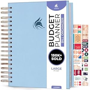 Clever Fox Budget Planner & Monthly Bill Organizer With Pockets. Expense Tracker, Budgeting Journal & Financial Book. Large, 8×9.5″ (Lavender)