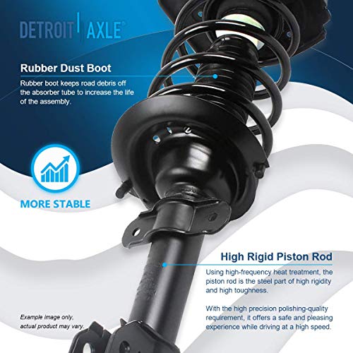 Image of Detroit Axle - 2 Rear Struts for 04-13 Chevy Impala Monte Carlo Pontiac Grand Prix 05-09 Buick LaCrosse (17'' Wheel) Complete Struts with Coil Spring 2005 2006 2007 2008 2009 Replacement Strut Shock