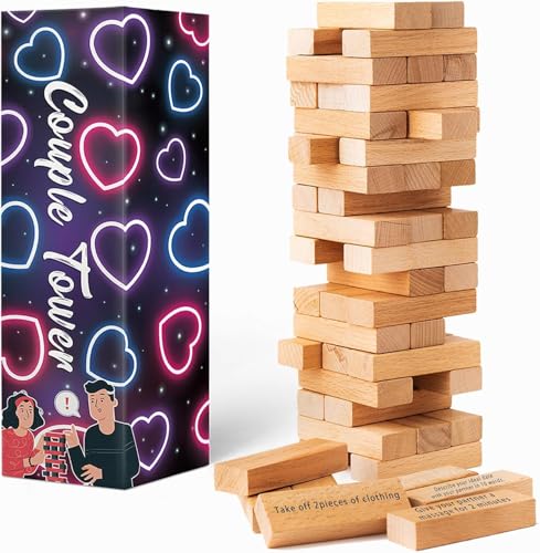 2025 Fun Valentine's Day Gift - 54 Fun Stacking Blocks for Couples, Romantic Couples' Game: Talking, Flirting, Challenge for Date Night Anniversary (Special Edition)