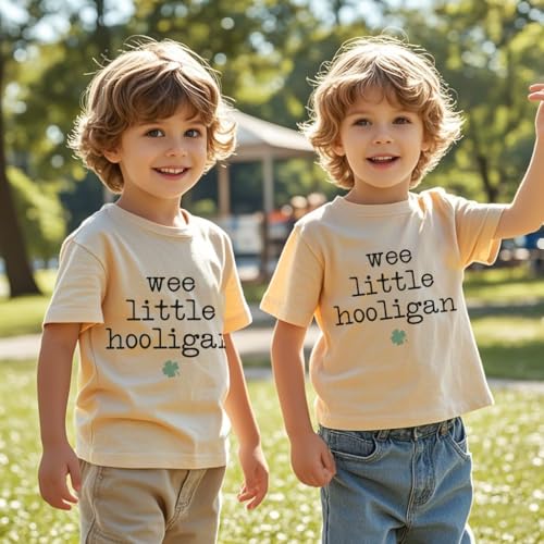 Kids St. Patrick's Day Short Sleeve Shirts Toddler Boys Girls Irish Glasses Shamrock Clover Lucky Love Graphic Tops4