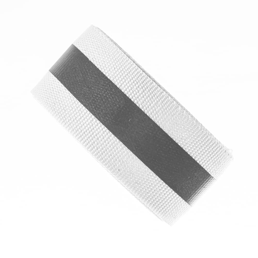 White Reflective Tape - 1 Inch Width, 16ft/5m, Sew On Fabric Reflective Safety Tape for Clothing