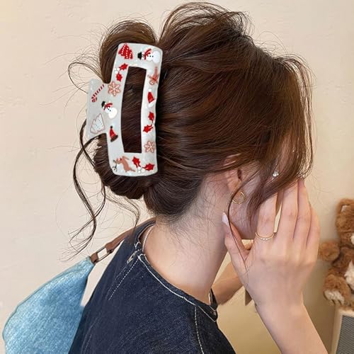 Accesorios de cabello con diseño navideño, clips en paquete miniatura 4